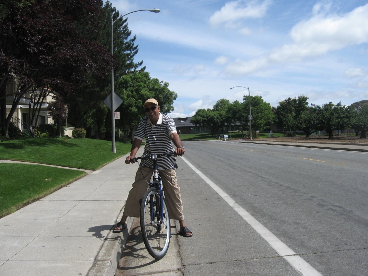 Cycling around the apricot orchard